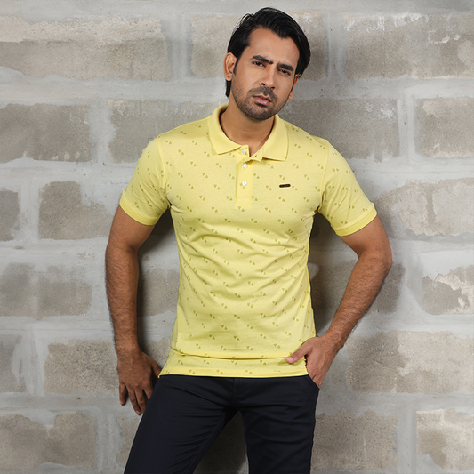 YELLOW POLO SHIRTS LEISURE FOR MEN 8BE0V28