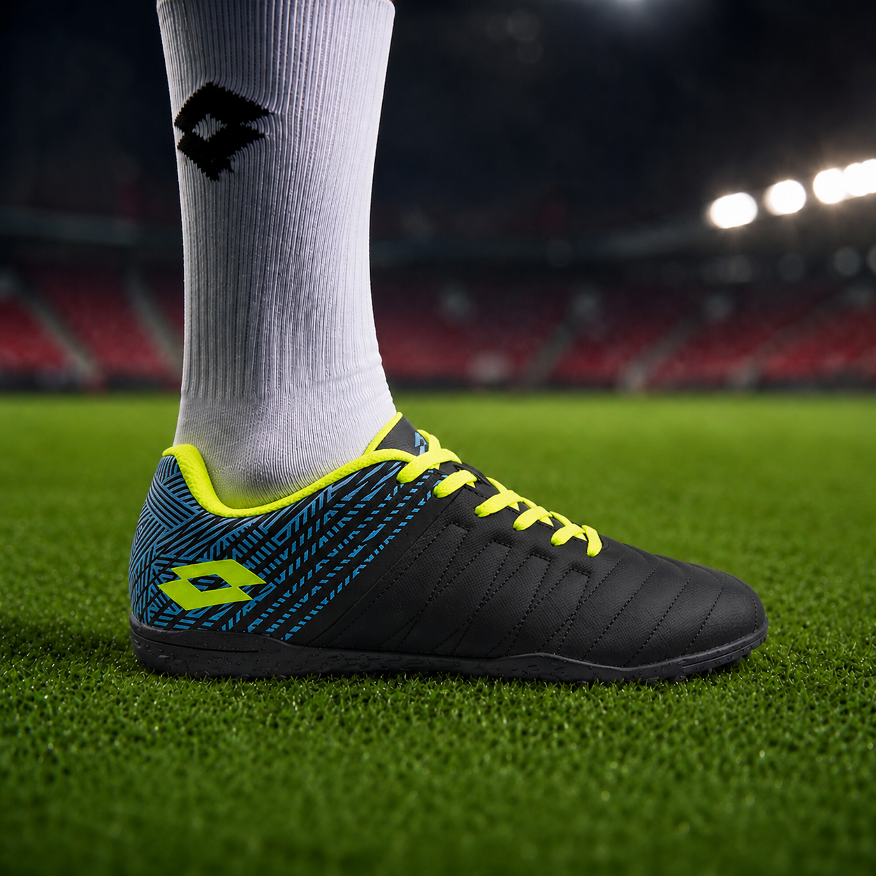 BLACK SPORTS FOOTBALL SHOE FOR MEN 8040609