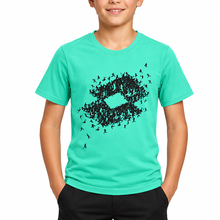 LIGHT BLUE T-SHIRT FOR JUNIOR 4AE0M03