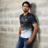 BLACK T-SHIRTS SPORTS FOR MEN 8AVC619