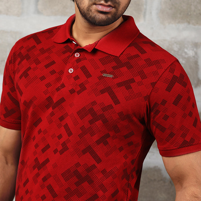 RED POLO SHIRTS LEISURE FOR MEN 8BM0I26