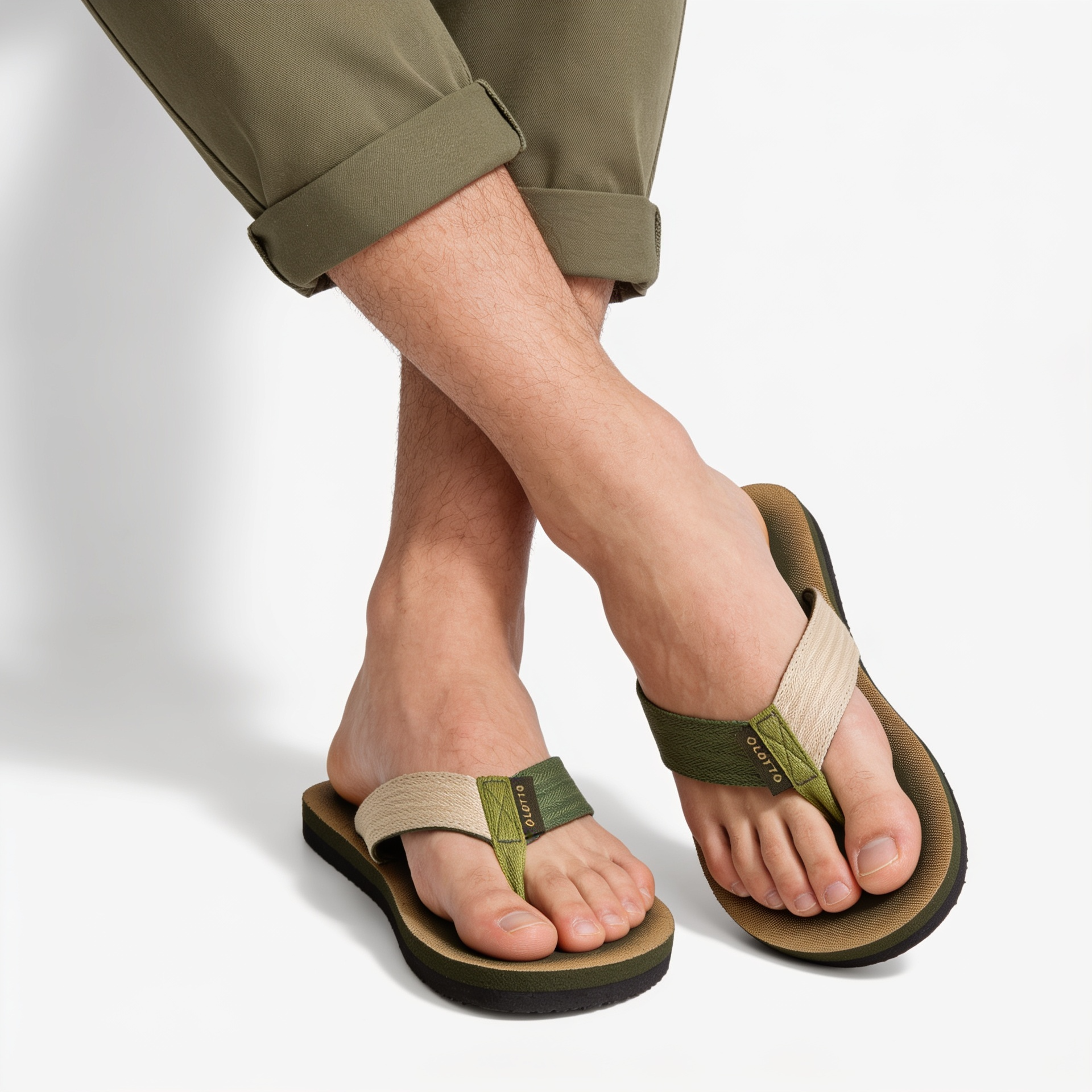 OLIVE SPORTS SLIPPER FOR MEN 8610755