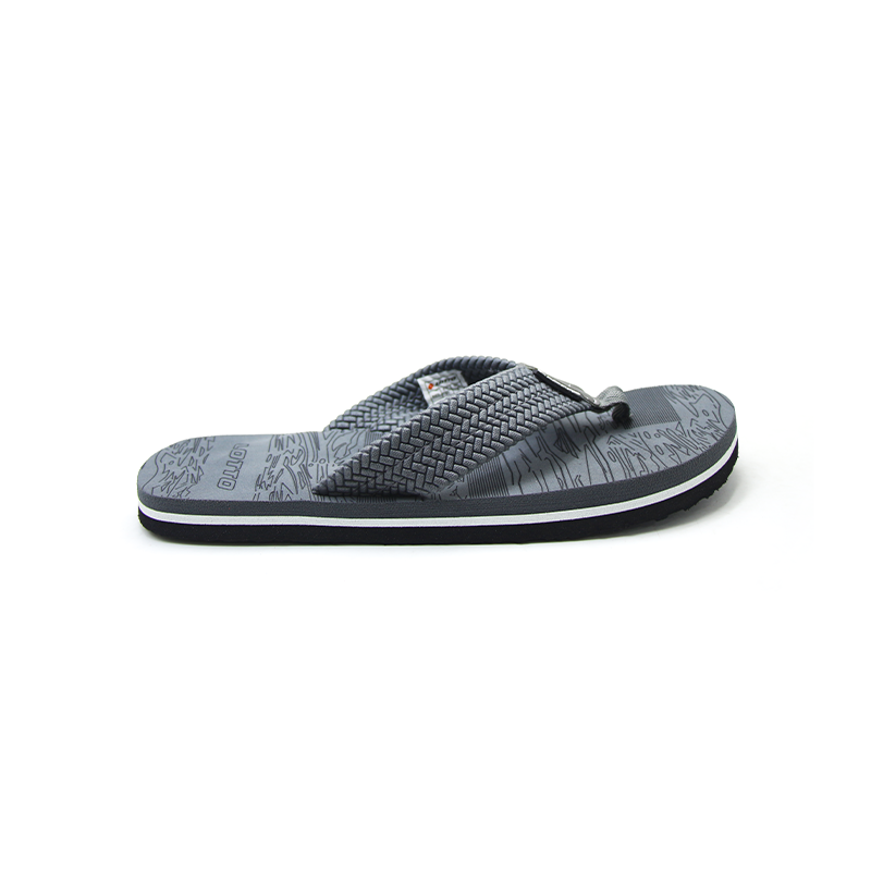 GREY LEATHER SLIPPERS FOR MEN 8615220