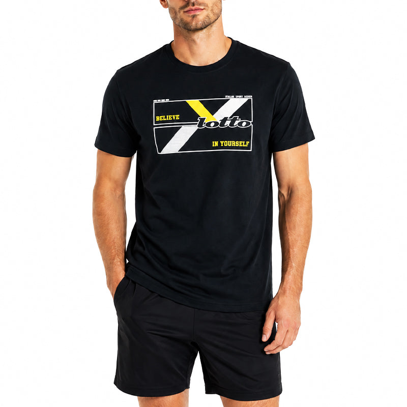 LOTTO BLACK T-SHIRTS SPORT FOR MEN 8AE0613