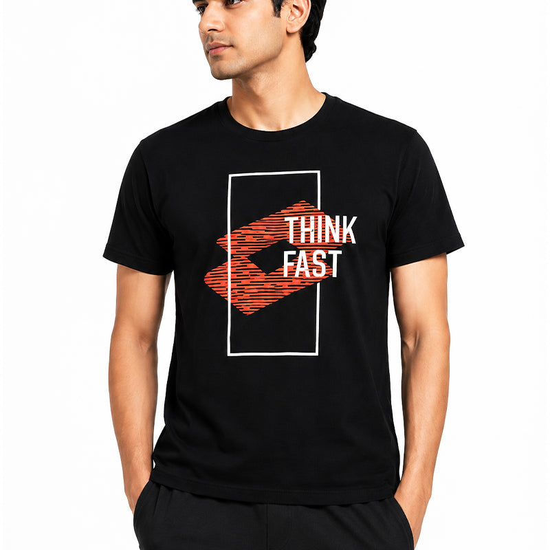 LOTTO BLACK T-SHIRTS LEISURE FOR MEN 8AE0617