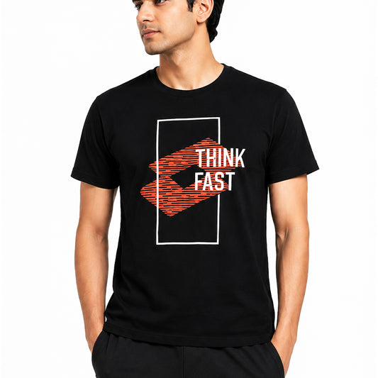 BLACK T-SHIRTS LEISURE FOR MEN 8AE0617