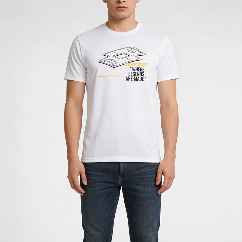 WHITE T-SHIRTS SPORTS FOR MEN 8AV0121