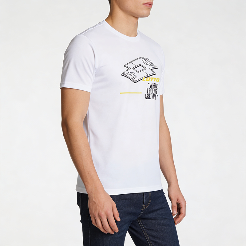 WHITE T-SHIRTS SPORTS FOR MEN 8AV0121