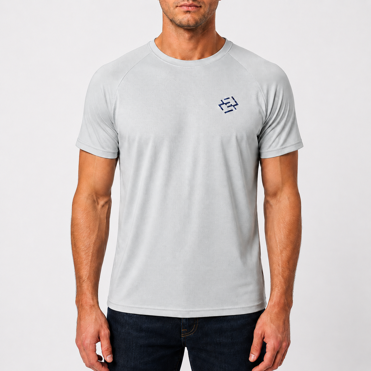 GREY T-SHIRTS SPORTS FOR MEN 8AV0222
