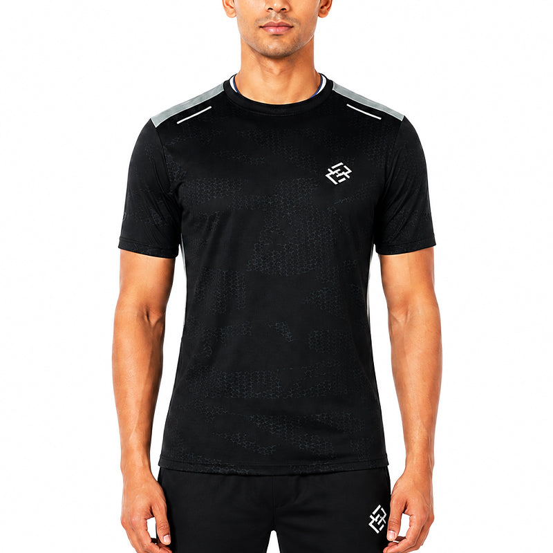 BLACK T-SHIRTS SPORTS FOR MEN 8AX0674
