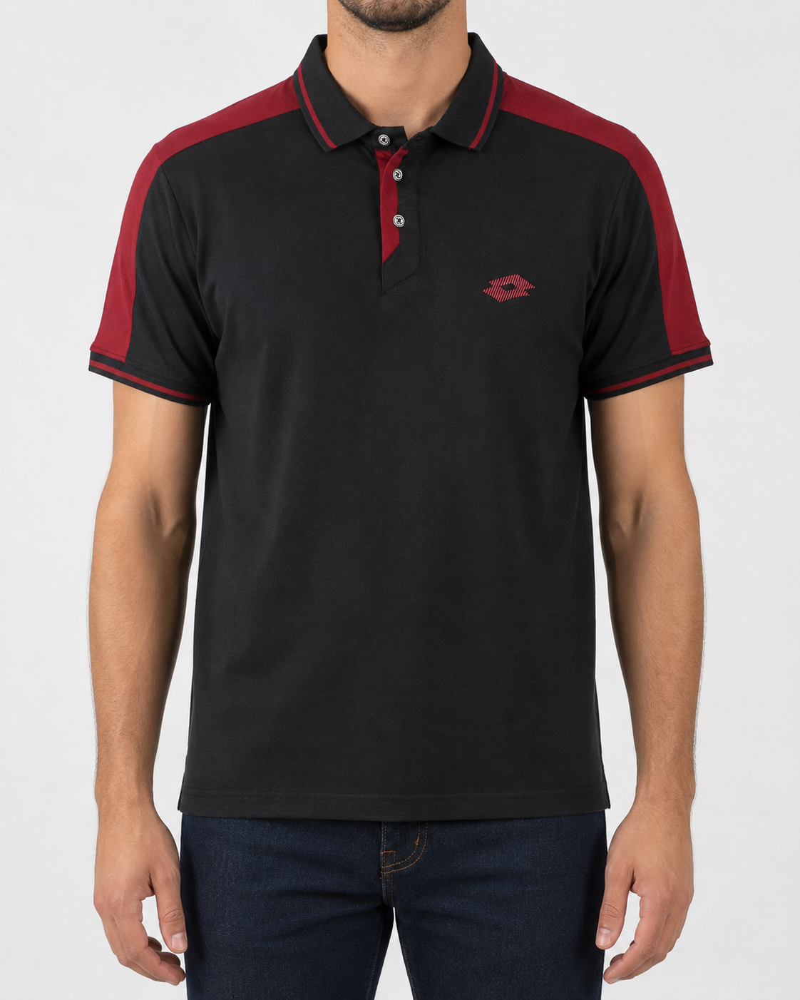 LOTTO BLACK POLO SHIRTS SPORT FOR MEN 8BVI616