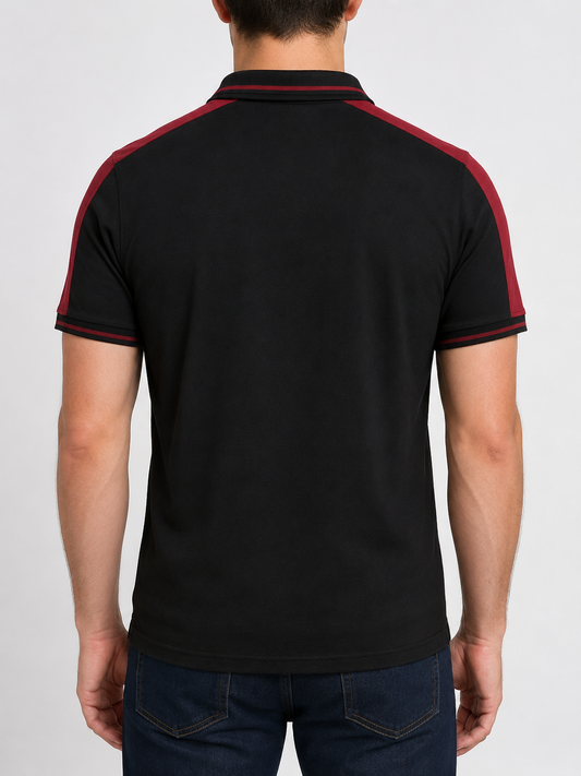 LOTTO BLACK POLO SHIRTS SPORT FOR MEN 8BVI616