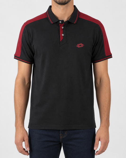 LOTTO BLACK POLO SHIRTS SPORT FOR MEN 8BVI616