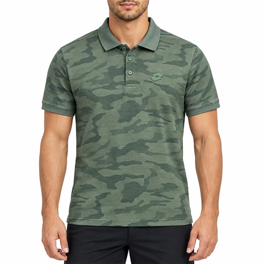 OLIVE POLO SHIRTS SPORT FOR MEN 8BX0744