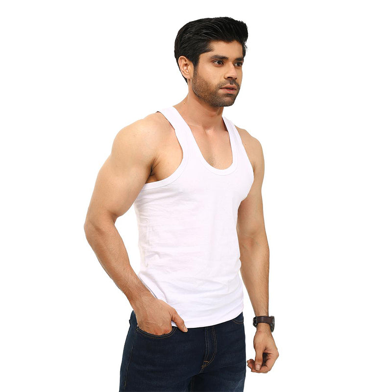 WHITE TANK TOPS FOR MEN 8HE0103