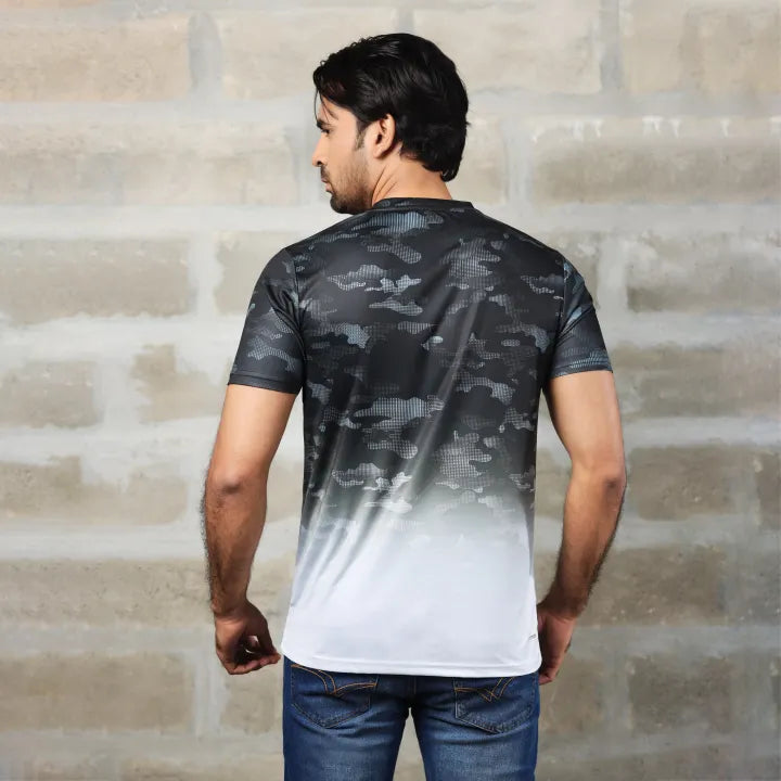 BLACK T-SHIRTS SPORTS FOR MEN 8AVC619
